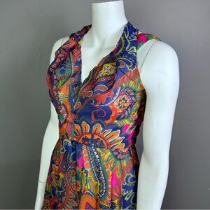 Stephen O'Grady dress size small Vintage halter pattern colorful Union 50s 60s